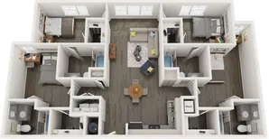 D2 | 4 bed 4 bath | from 1449 square feet