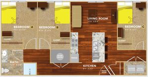 8N Lofts - 2 BEDROOM, 1 BATH WITH DEN