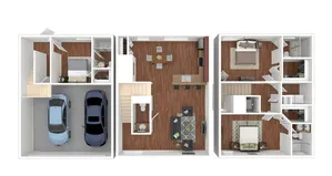 3 Bedroom Floor Plan | apartments near florida atlantic university | Vie Villas at Boca Raton