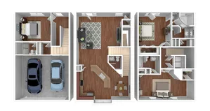 3 Bdrm Floor Plan | fau apartments | Vie Villas at Boca Raton