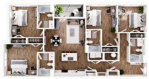 four bedroom signature student living