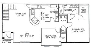 2/2 floor plan sketch