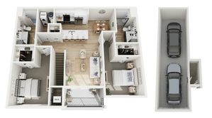 Floor Plan 2F | Seasons at Elgin | Apartments in Elgin, IL