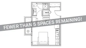 Studio Floor Plan 3 | CSU Off Campus Housing | Uncommon Fort Collins