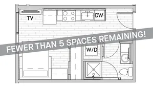 Studio Floor Plan 1 | CSU Off Campus Housing | Uncommon Fort Collins