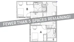 2 Bedroom Floor Plan 3 | CSU Off Campus Housing | Uncommon Fort Collins