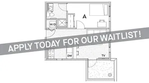 1 Bedroom Floor Plan 2 | Apartments In Fort Collins Near Csu | Uncommon Fort Collins