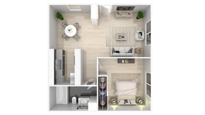 1 Bedroom x 1 Bathroom