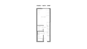 Studio - 378 sf