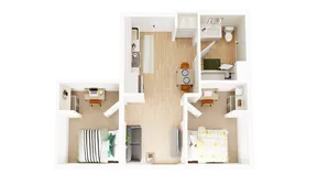 2x1 A bedroom
