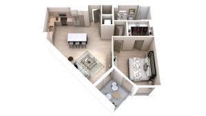 One Bedroom One Bath (684)