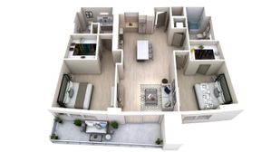 Two Bedroom Two Bath (1,164)
