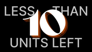 less than 10 units left