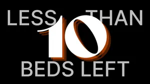 less than 10 units left