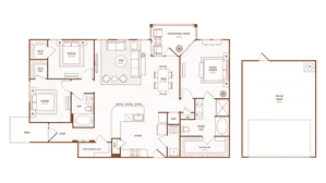 3 Bedroom 2 Bath, 2142 Square Feet