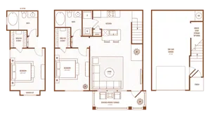 1 Bedroom 1 Bath, 1270 Square Feet