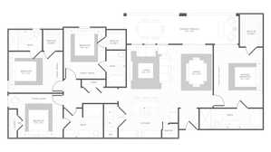Starfish Floorplan, 4 Bedroom 4 Bathroom, 1851 Square Feet