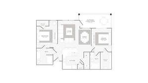 Floor Plan 4 | Apartments In Conroe TX | The Towers Woodland