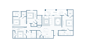 4 Bedroom Floor Plan | Apartments In Farmers Branch TX | Luxe at Mercer Crossing