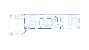 1 Bed 1 Bath Floor Plan | Apartments in Little Elm, TX | The Mansions at Oak Point
