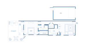 1 Bed 1 Bath Floor Plan | Apartments in Little Elm, TX | The Mansions at Oak Point