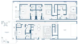 Elegant multi-level floor plan featuring a primary bedroom suite with walk-in closet, additional bedrooms, open-concept kitchen and living area, dining space, and a private fenced yard. Includes a 2-car garage and covered balcony for extra comfort.