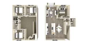 4 Bed 2 Bath White Cabinets
