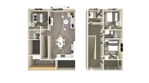 4 Bed 2 Bath White Cabinets