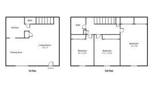 3 bedroom townhome floor plan at hampshire place