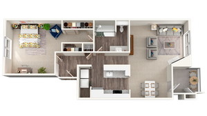 Chase Village 1x1 floorplan
