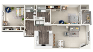 Chase Village 2x2 floorplan