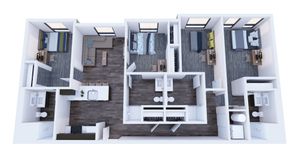 Republic on Main 4x4 bedroom floorplan in Moscow, ID