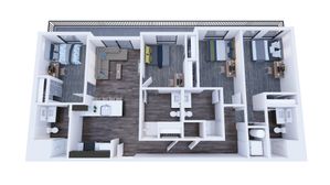 Republic on Main 4x4 Veranda floorplan in Moscow, ID