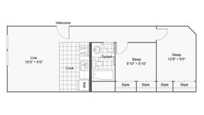 Floor Plan Image | 1-2 Bedroom Apartments Denver | Renew on Stout