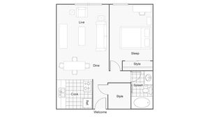 Floor Plan | The Social at Stadium Walk Apartment Homes for Rent in Ft Collins CO 80521