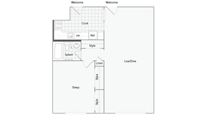 Anderson 1-Bedroom Floorplan