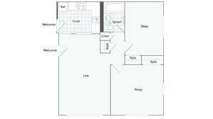 Burlinton 2-Bedroom Floorplan