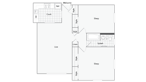 Brookhaven 2-Bedroom Floorplan