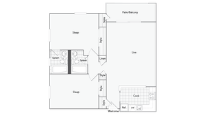Columbia 2-Bedroom Floorplan