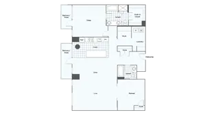 Nordhaus Plan A6DPH 1-Bedroom Penthouse