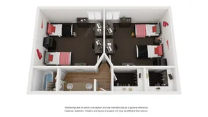 Floor Plan Image | Apartments Near CSU Chico | The Social Chico