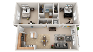 Hudson 2-Bedroom Floorplan