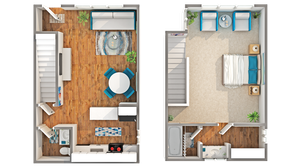 Aspen | One Bed Townhome