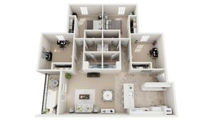 2 bed floorplan