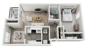 ReNew Water\'s Edge | Floorplan | One-Bed