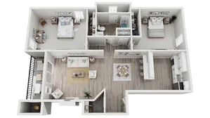 ReNew Water\'s Edge | Floorplan | Two-Bed