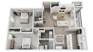 ReNew Water\'s Edge | Floorplan | Two-Bed