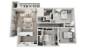 ReNew Water\'s Edge | Floorplan |Three-Bed
