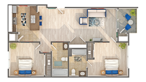 B1 | 2-Bedroom Floorplan