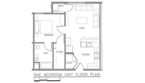 Timbers One Bedroom Floor Plan | Fort Drum Housing